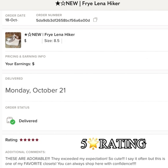 RELISTED — SIZE 9.5 AVAILABLE FOR PURCHASE Frye Lena Hiker - Picture 8 of 12